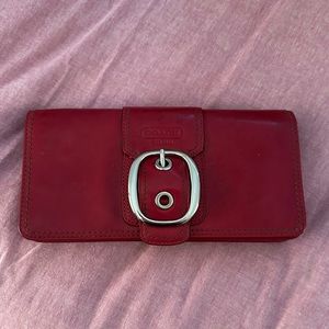 Coach leather wristlet